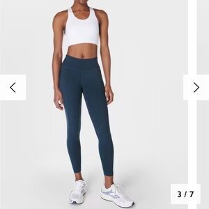 Sweaty Betty 7/8 Leggings in beetle blue.  Size xl.  Good condition.